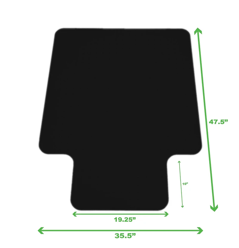 Mind Reader Black Office Chair Mat for Hardwood Floors