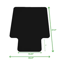 Mind Reader Black Office Chair Mat for Hardwood Floors