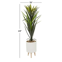 4ft. Modern Style Aloe Vera Artificial Foliage in White Pot