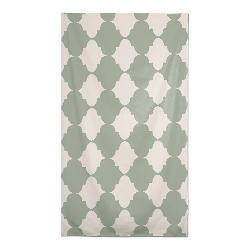 Teal Tile Pattern Tablecloth