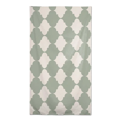 Teal Tile Pattern Tablecloth