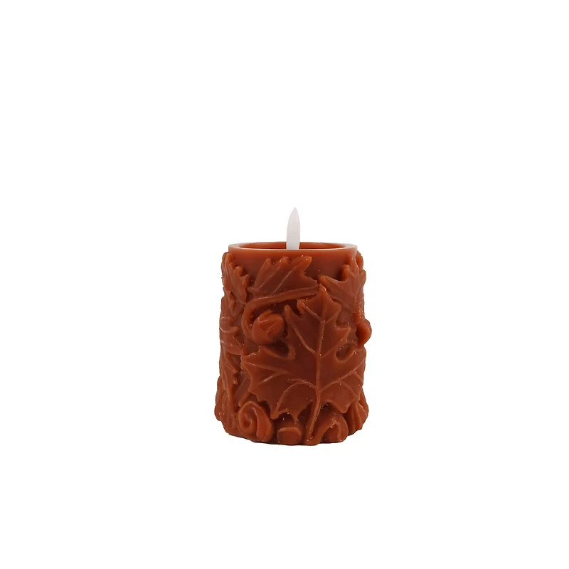 4" Maple Leaf LED Pillar Candle by Ashland®