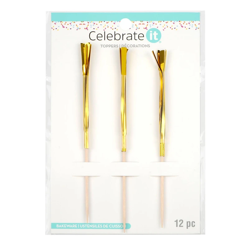 Gold Burst Cupcake Toppers, 12ct. by Celebrate It®