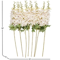 38" White Delphinium Artificial Flower Stem, 8ct.