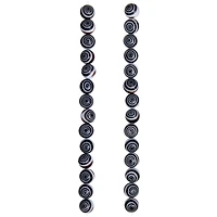 12 Pack: Black & White Eye-Dot Glass Round Beads, 10mm by Bead Landing™