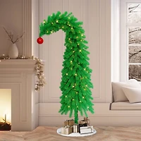 6ft. Pre-Lit Whimsical Artificial Wrapped Christmas Tree, Clear Lights