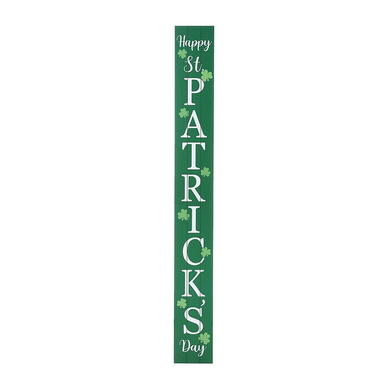 Glitzhome® 60'' Wooden ''Happy St. Patrick's Day'' Porch Sign