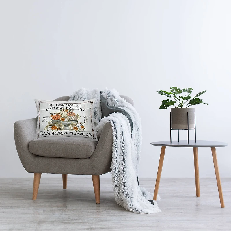 Stupell Industries Farm Fresh Harvest Pumpkin Decorative Printed Throw Pillow