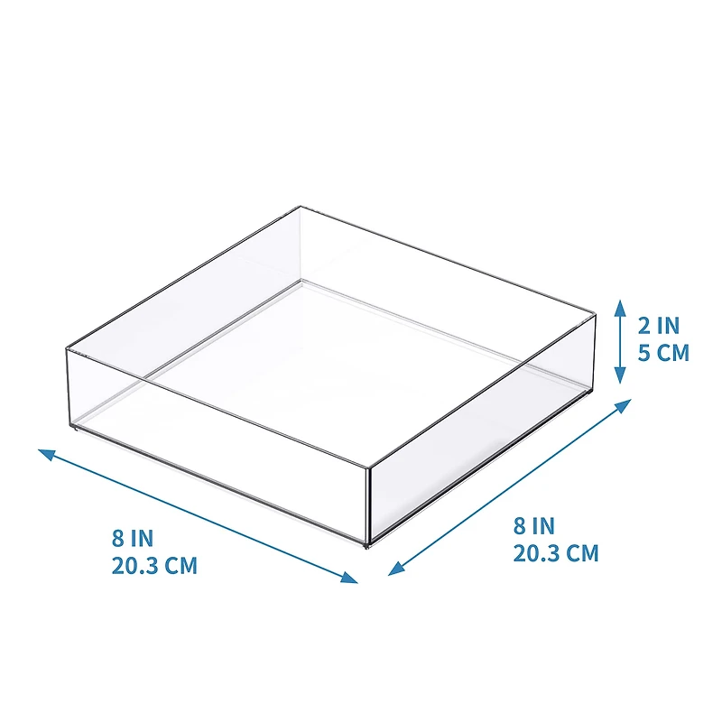 8" x 8" Clear Stacking Storage Tray by Simply Tidy™
