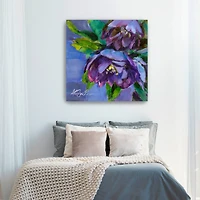 Purple Florals Canvas Giclee