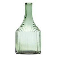 10.75" Decorative Sage Glass Vase