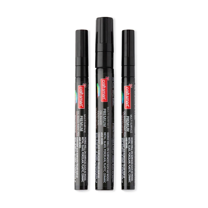 6 Packs: 3 ct. (18 total) Premium Oil-Based Paint Pens by Craft Smart