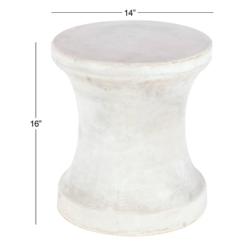 16" Fiberclay Contemporary Outdoor Stool