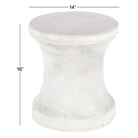 16" Fiberclay Contemporary Outdoor Stool