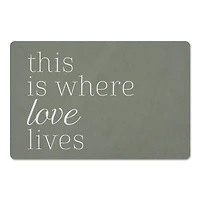 18" x 27" Where Love Lives Olive Floor Mat