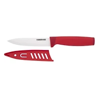 Farberware 5" Red Ceramic Utility Knife with Sheath