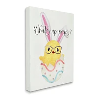 Stupell Industries What's Up Peeps Funny Easter Phrase Hatched Chick Canvas Wall Art