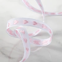 3/8" x 7yd. Pink Heart Ribbon by Celebrate It™ Classic
