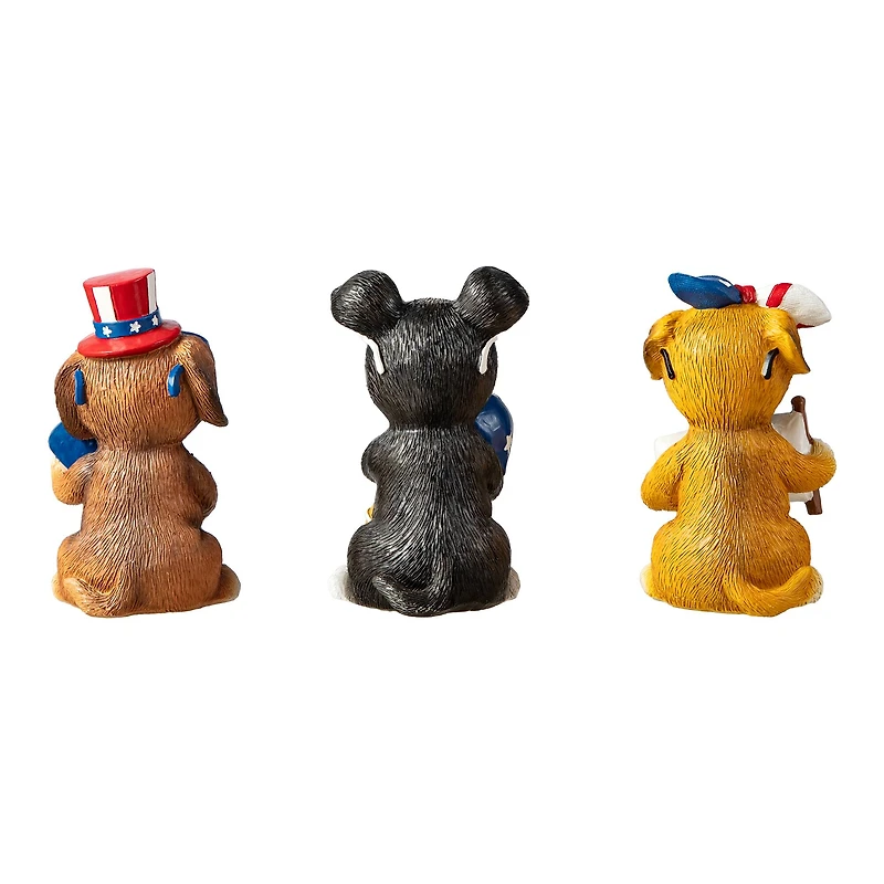 Glitzhome® Patriotic Americana Dog Table Décor Set