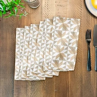 Neutral Barn Star Pattern Cotton Twill Napkin