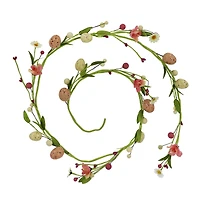 5ft. Pink Rose & Egg Coiled Garland by Ashland®