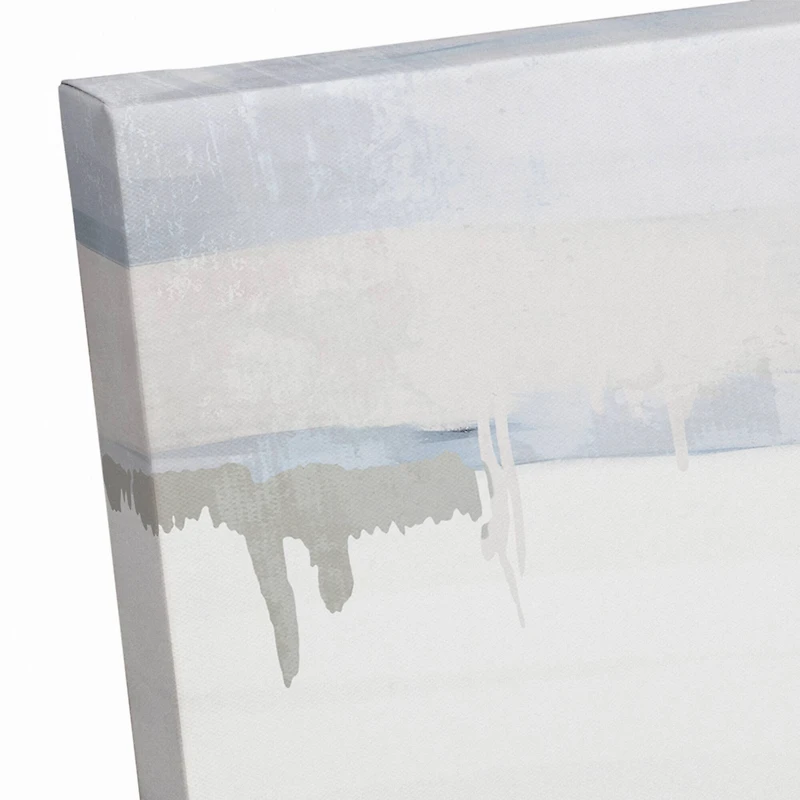 Cream Blue Abstract 20" x 20" Canvas Wall Art