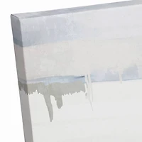 Cream Blue Abstract 20" x 20" Canvas Wall Art