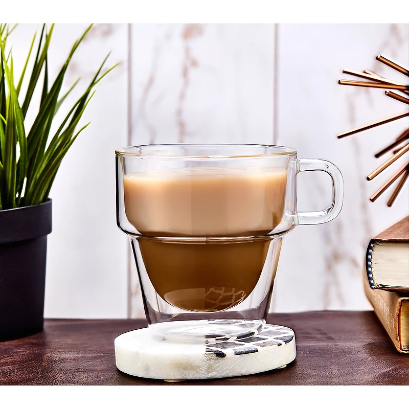 JoyJolt® Stoiva Stackable Double Wall Glasses, 8ct.