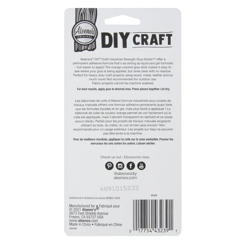 Aleene's® DIY® Craft Industrial Strength Glue Sticks™, 2ct.
