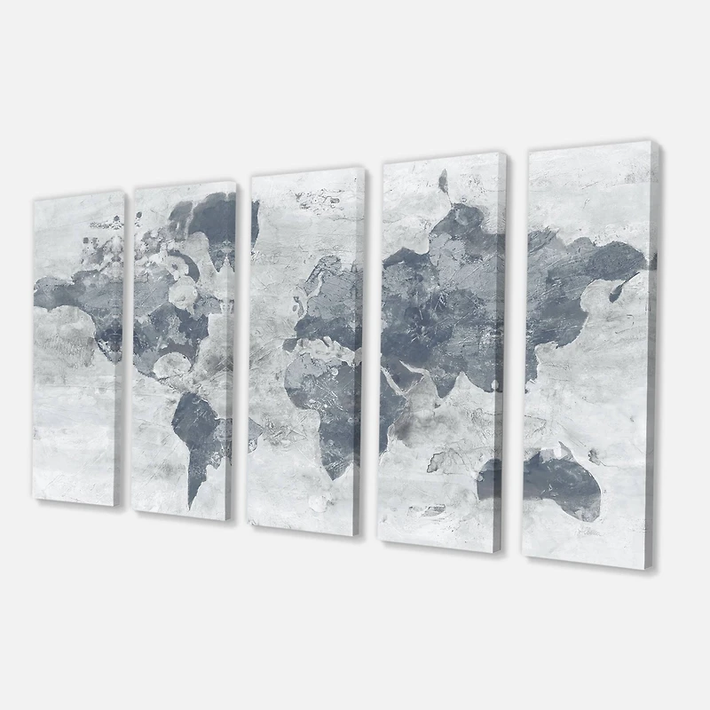 Designart - Golden Grey World Neutral