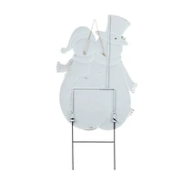 Glitzhome® 2.5ft. Metal Snowman Family Yard Stake