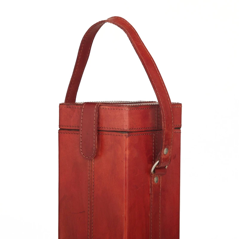 Red Modern Wine Holder, 5" x 5" x 15"