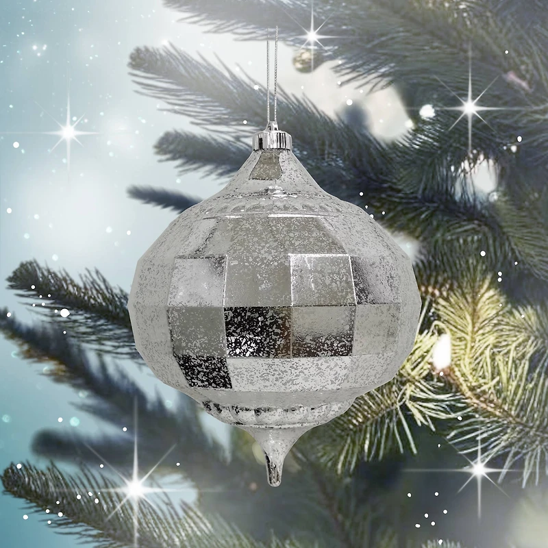 9.5" Silver Mercury Glass Onion Ornament by Ashland®