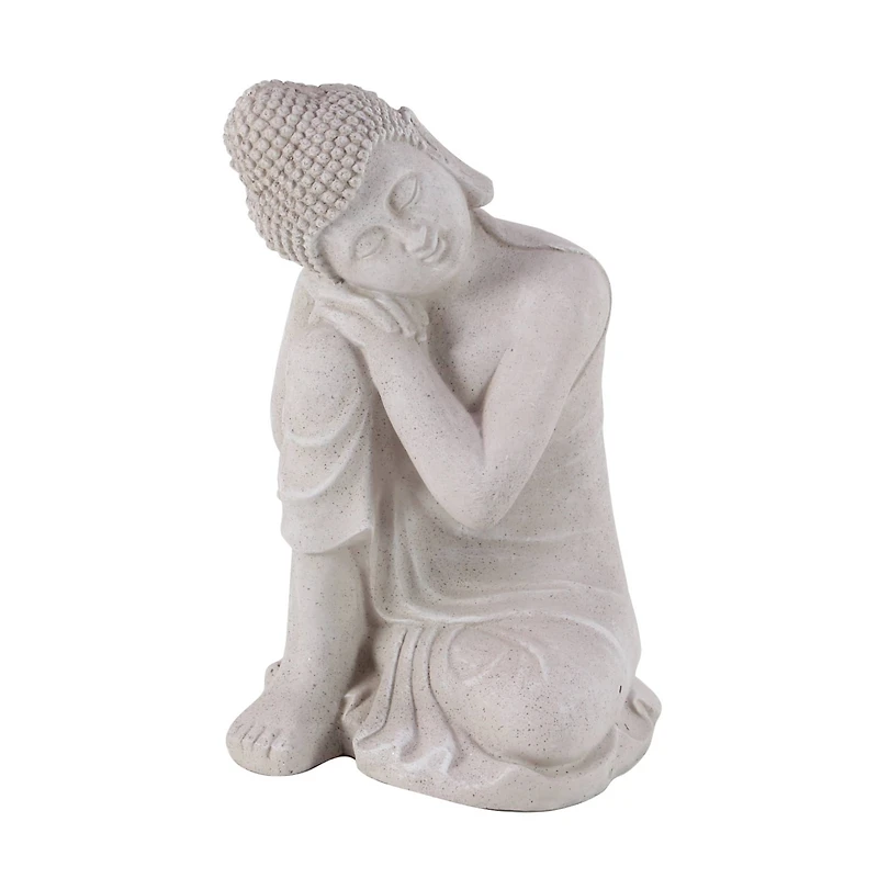 20" Gray Buddha Garden Sculpture