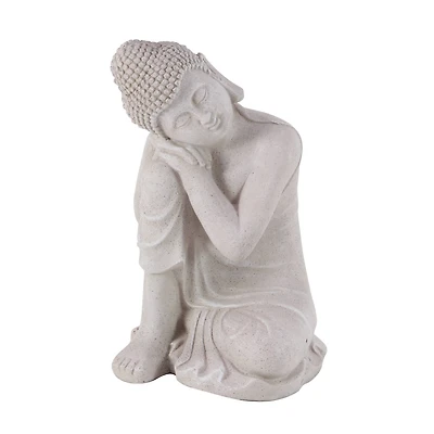20" Gray Buddha Garden Sculpture