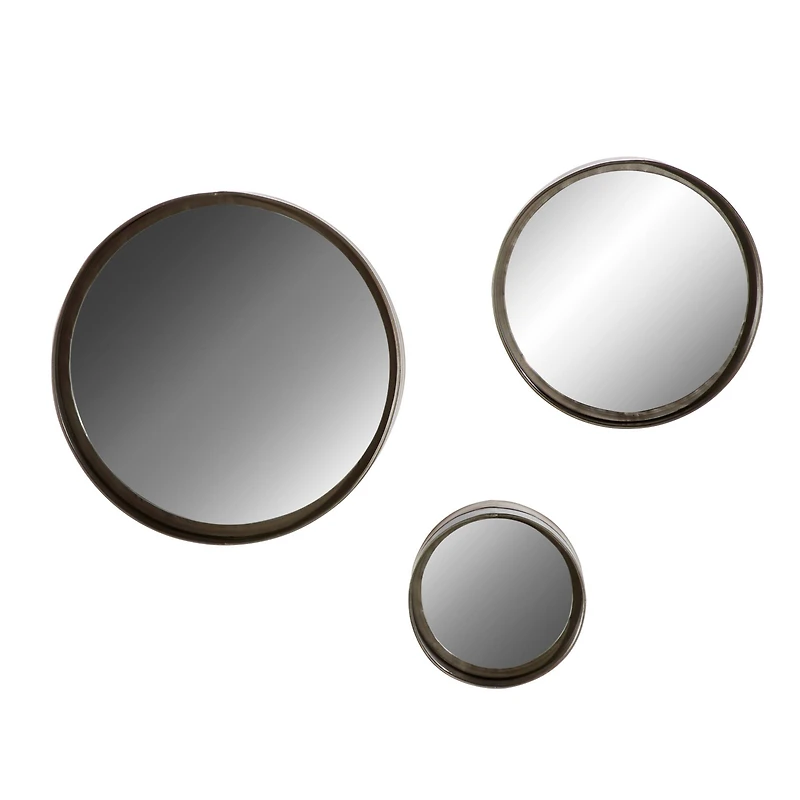 Black Metal Wall Mirror Set
