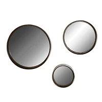 Black Metal Wall Mirror Set
