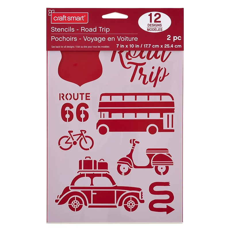 Road Trip Stencils, 7" x 10" by Craft Smart®