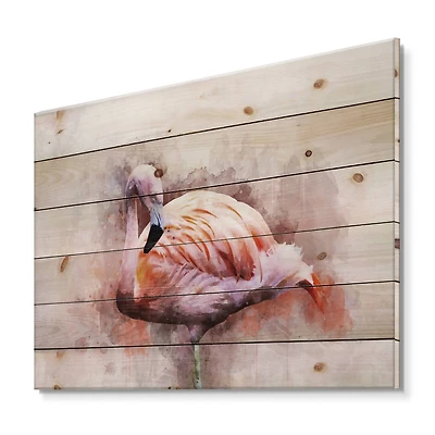 Designart - Portrait of Pink Flamingo III