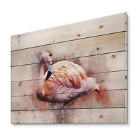 Designart - Portrait of Pink Flamingo III