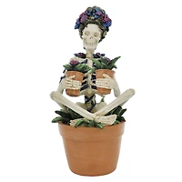 7.5" Potted Skeleton with Plants Tabletop Décor by Ashland®