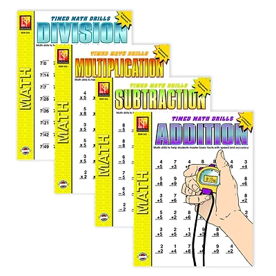 Remedia Publications Timed Math Drills Book Set