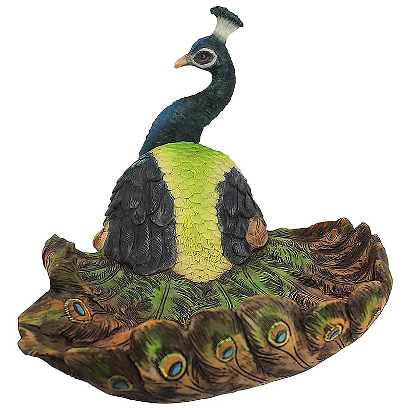 Design Toscano® 12" The Pleasing Peacock Sculptural Dish