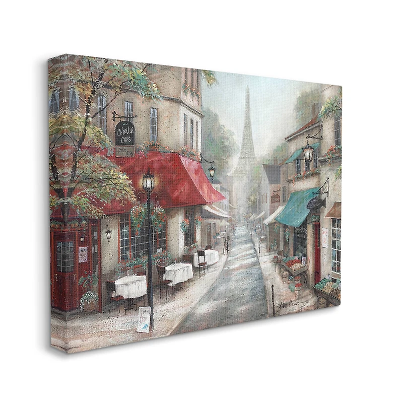 Stupell Industries Parisian City Streets Traditional Countryside Bistro Architecture Canvas Wall Art
