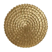 Gold Wood Carved Radial Plate Wall Decor 47" x 2" x 47"
