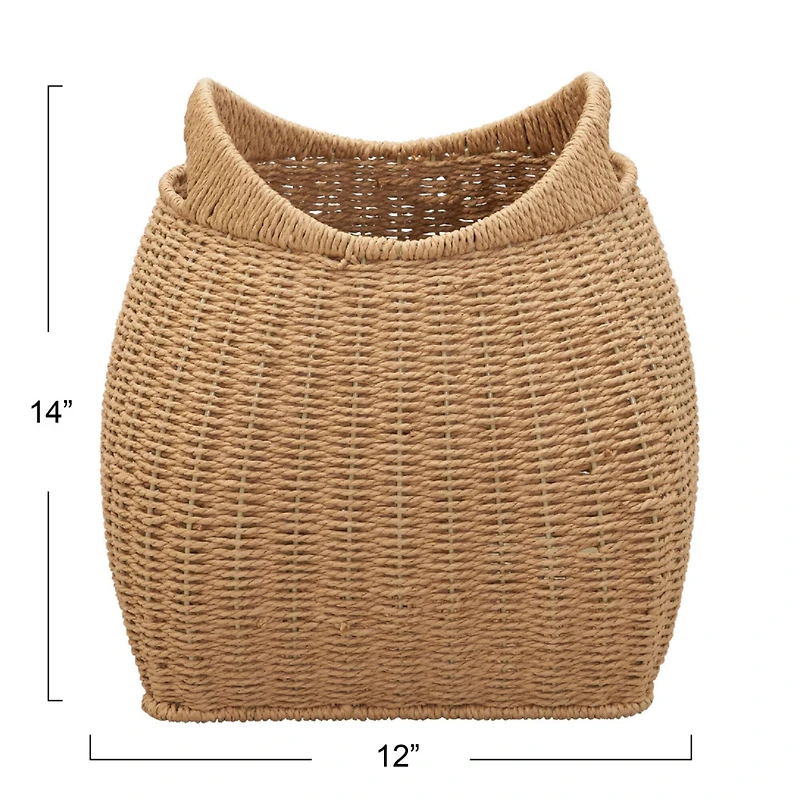 Household Essentials Paper Rope Basket with Handles