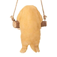 Design Toscano 8" Yellow Lab Puppy on a Perch Hanging Dog Sculpture