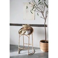 Hello Honey® 10" Neutral Coastal Stoneware Canister with Bamboo Lid