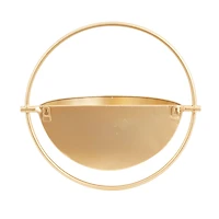 Set of 3 Gold Iron Contemporary Planter, 15",13", 10" 