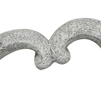 Gray Fiberglass Planter with Stone Mosaic Design